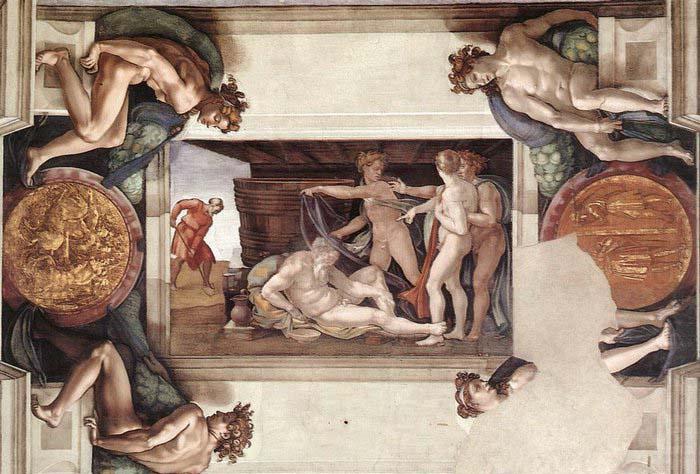 Michelangelo Buonarroti Drunkenness of Noah china oil painting image